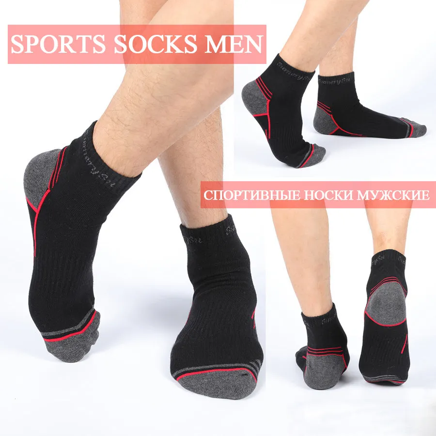 5 Pairs Lot Cotton Casual Running Outdoor Sports Ankle Socks for Men