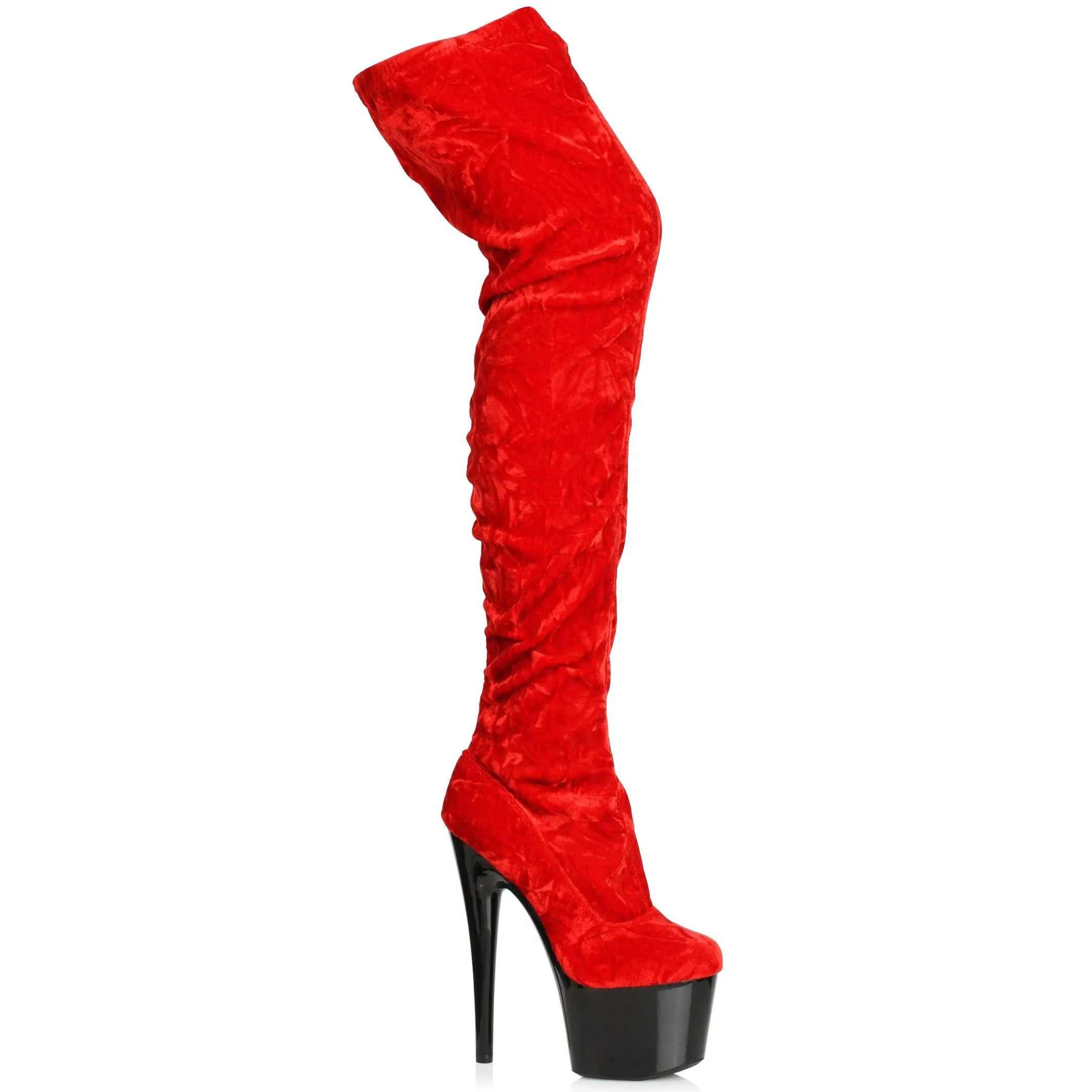 709-ZOEY 7" CRUSHED VELVET THIGH HIGH BOOT