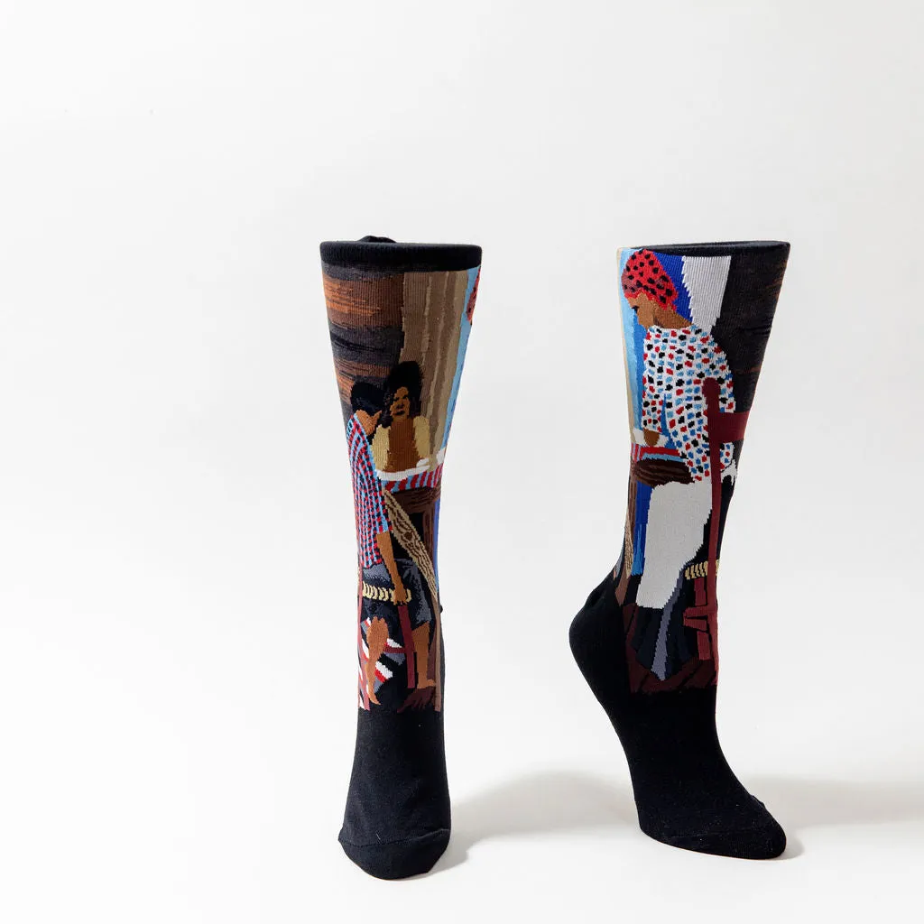 Artwork socks: Horace Pippin, "Giving Thanks"