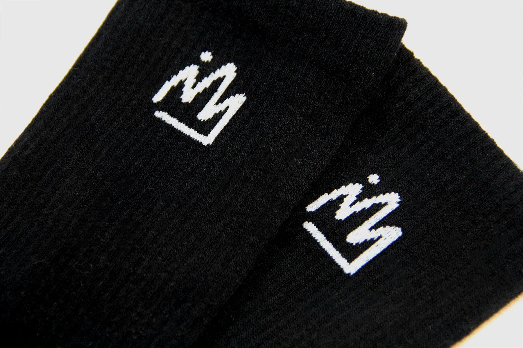 Black IYS Crown Neck Socks