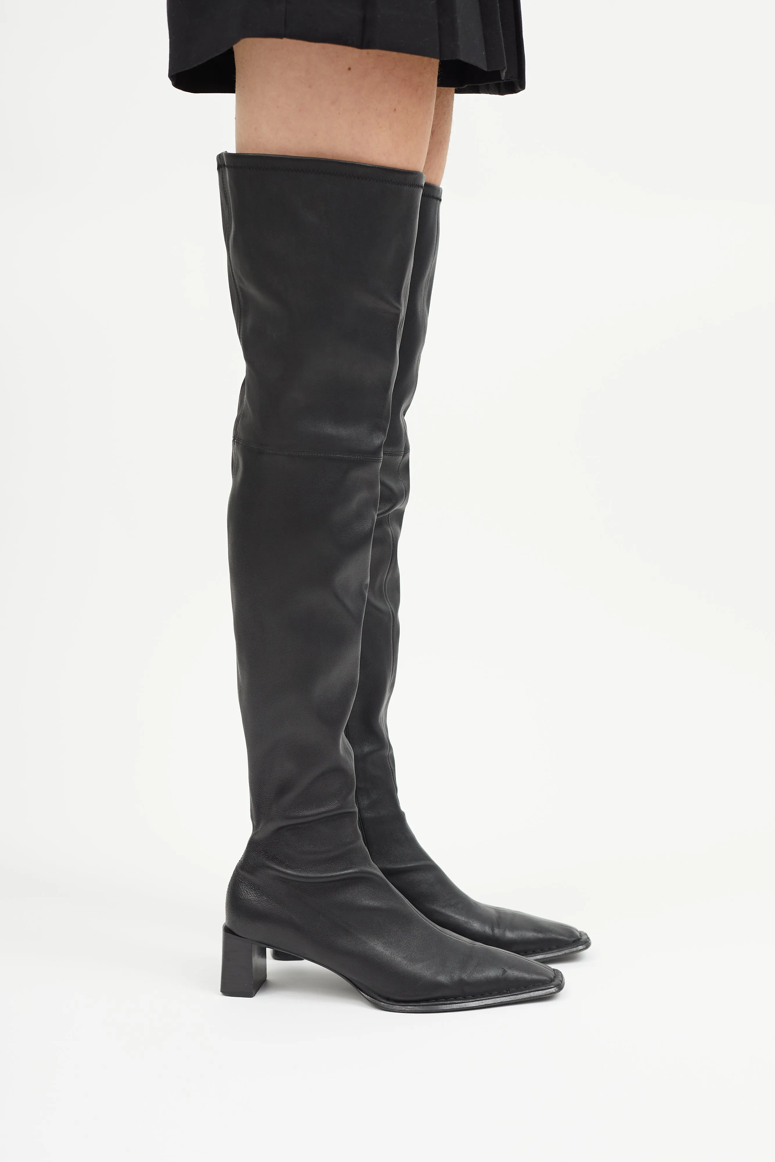 Black Leather Aldrich 55 Boot
