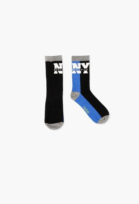 Boboli 3pk Socks - Blue and Grey