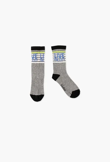 Boboli 3pk Socks - Blue and Grey