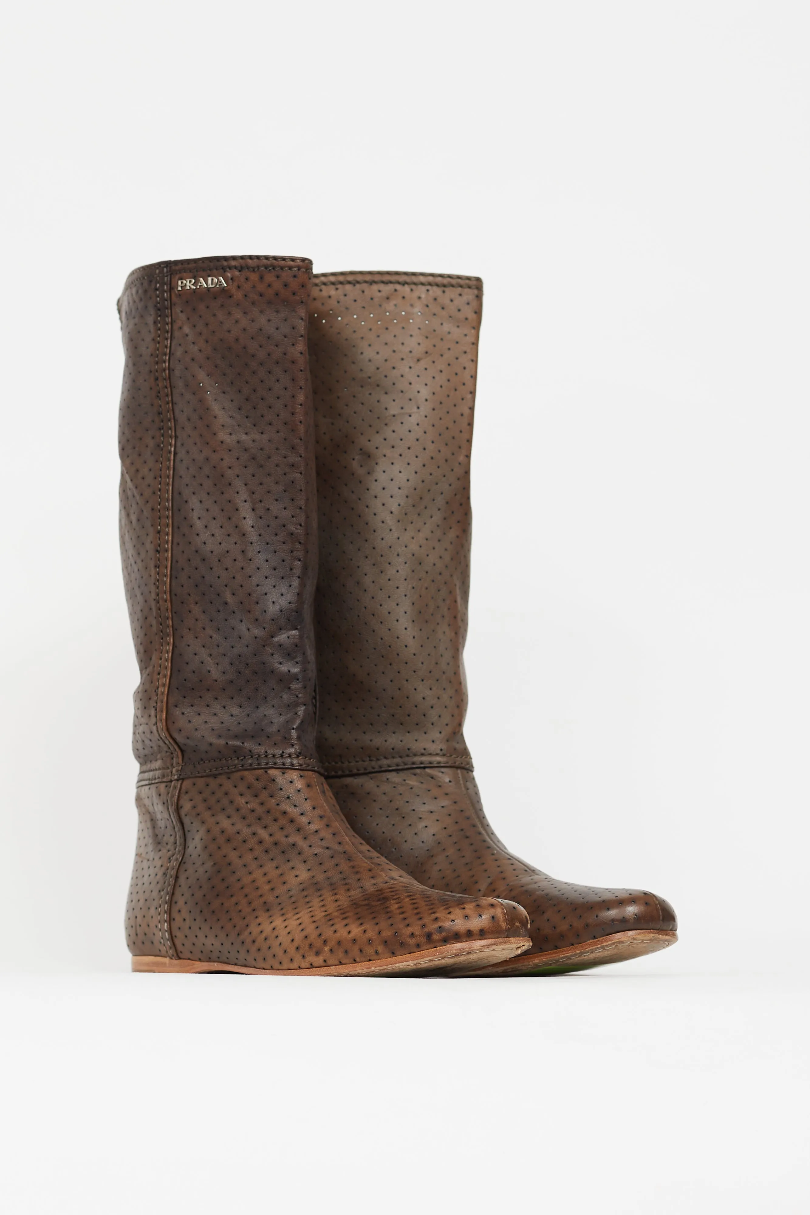Brown Calf High Boot