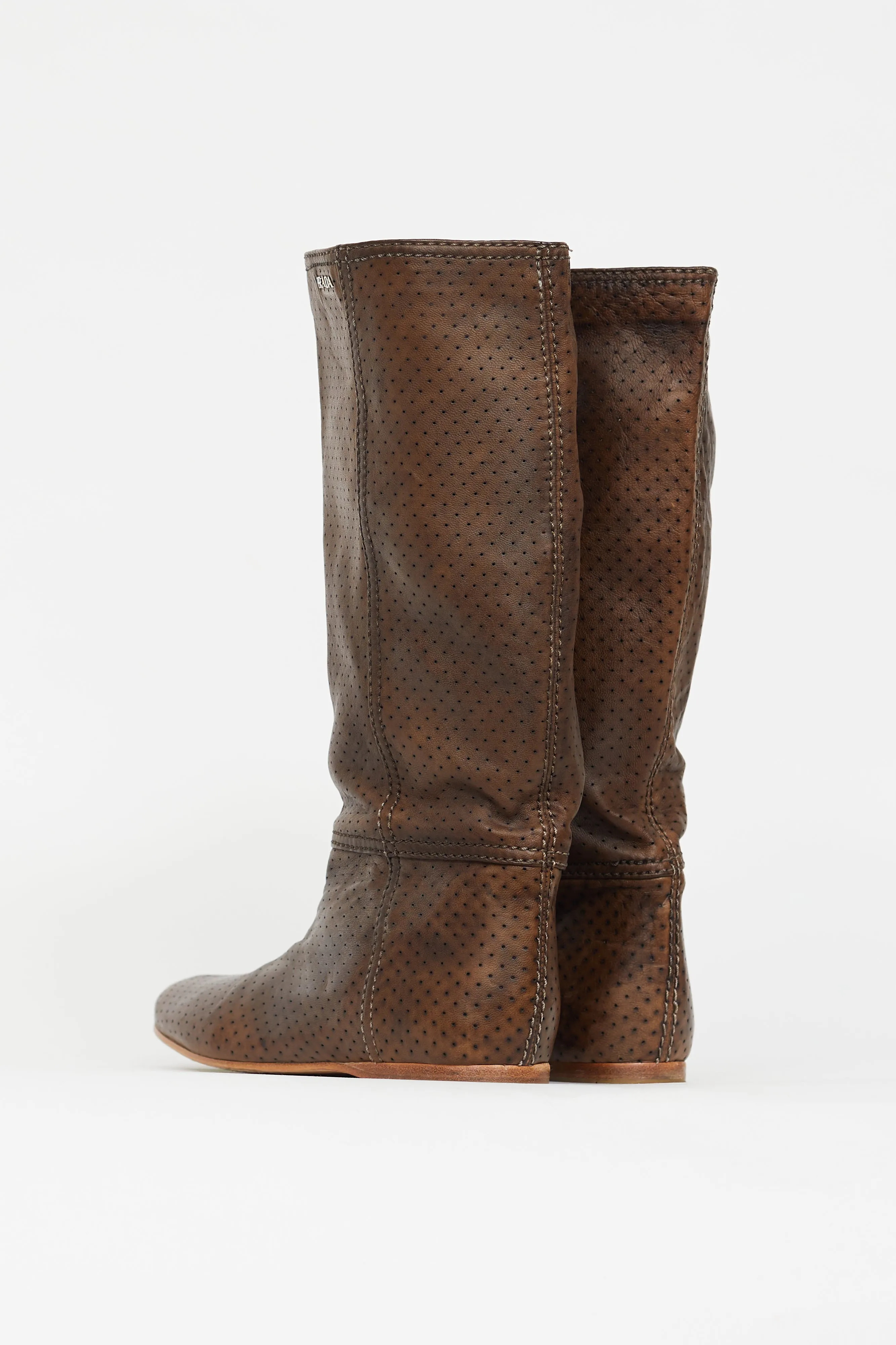 Brown Calf High Boot