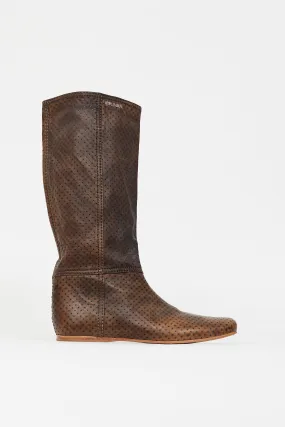 Brown Calf High Boot