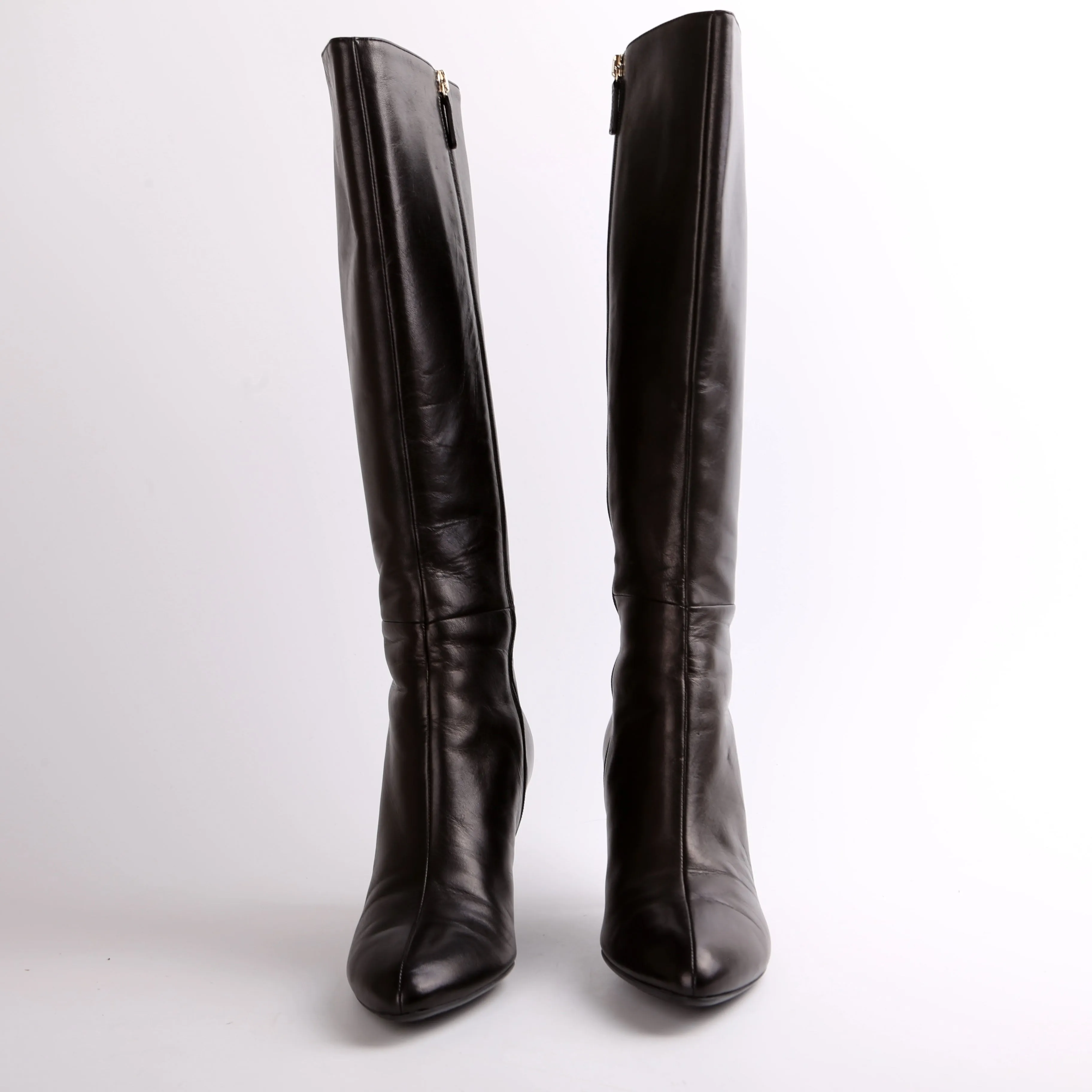 Calf High Leather Boots Size 38.5