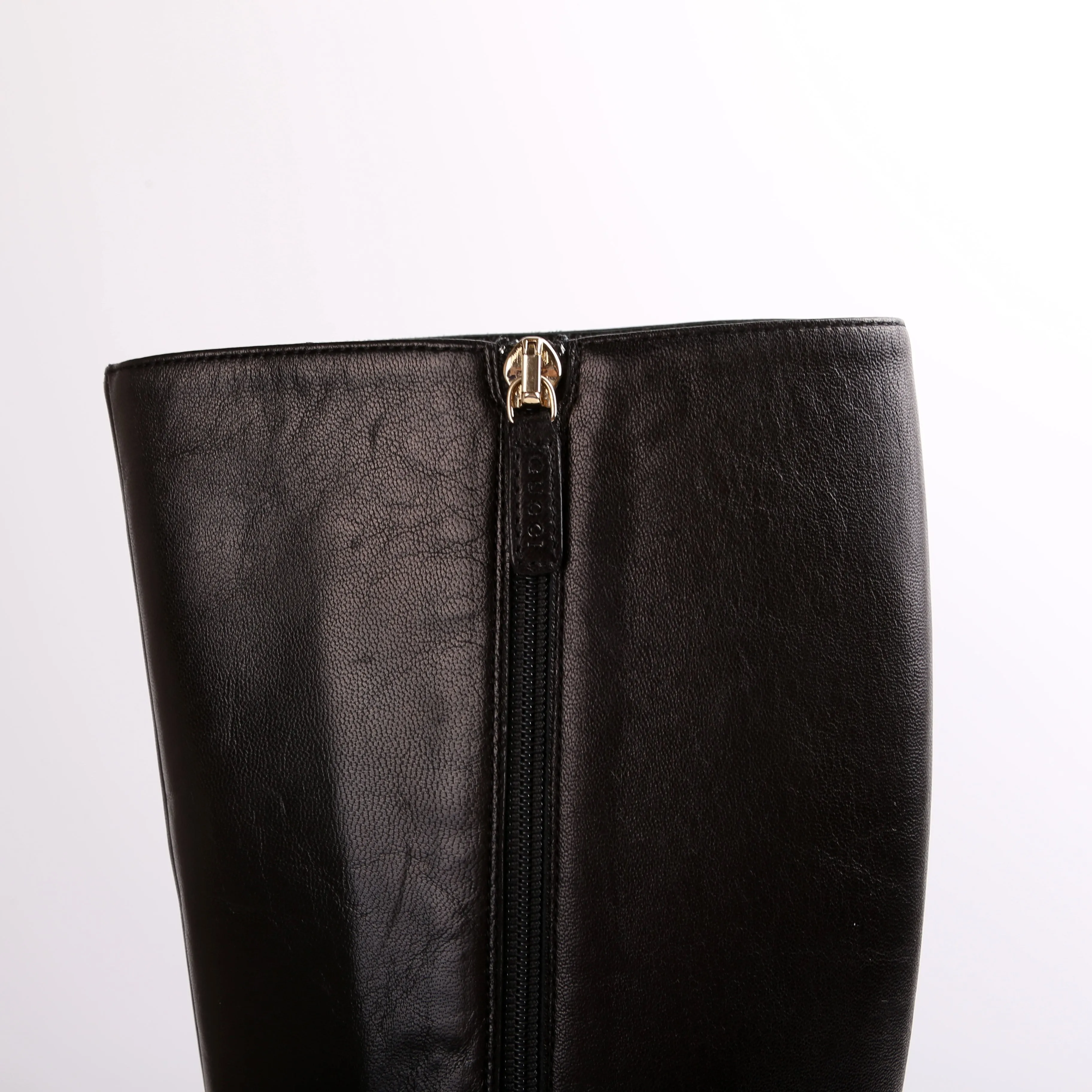 Calf High Leather Boots Size 38.5