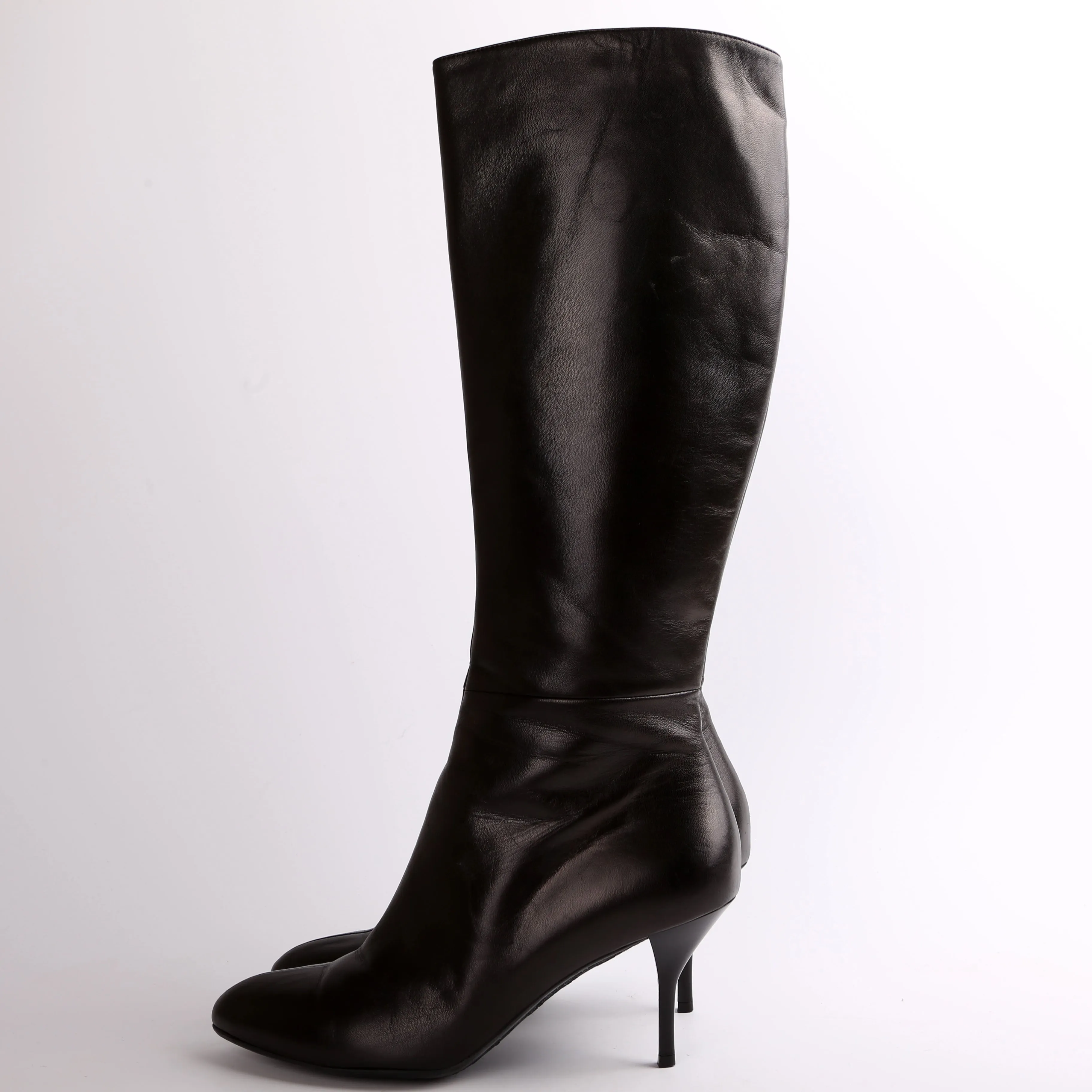 Calf High Leather Boots Size 38.5