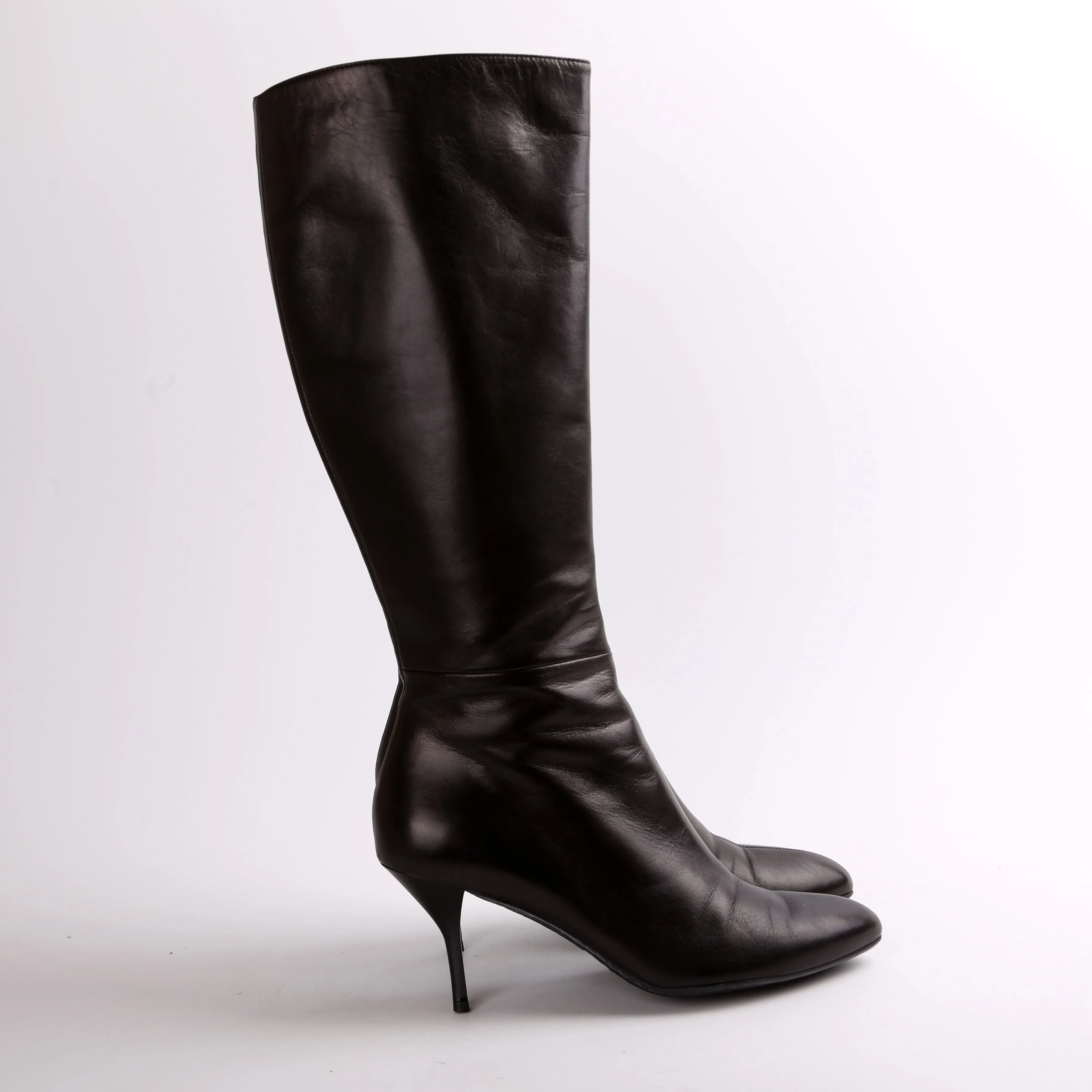 Calf High Leather Boots Size 38.5