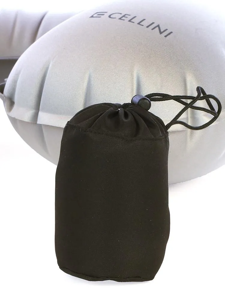 Cellini Travel Essentials Inflatable Mini Travel Pillow | Grey