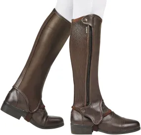 Dublin Evolution Side Zip Half Chaps, Brown
