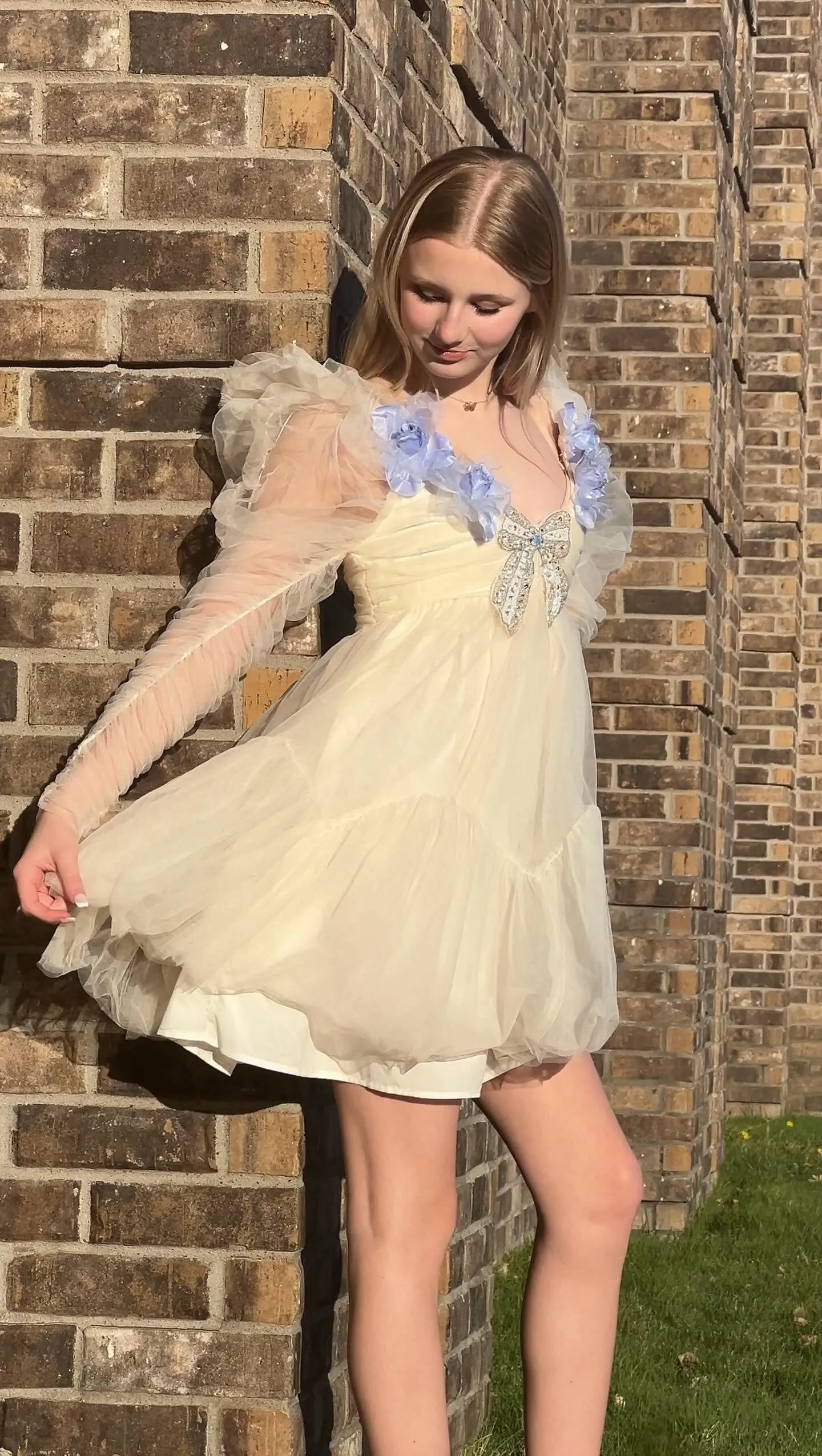 Ivory Ethereal Tulle Dress - Gloria