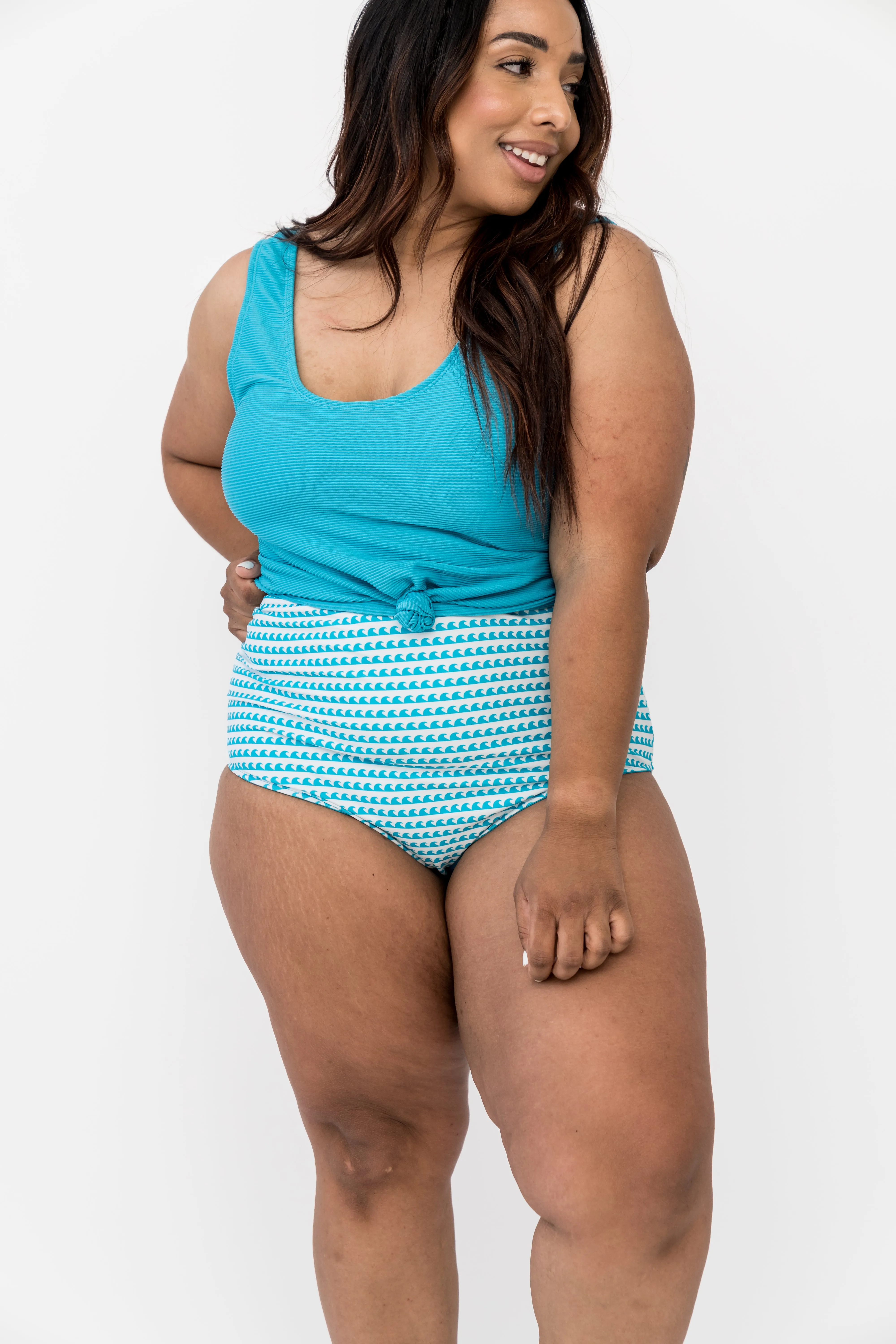 Leisure Reversible Bottom | Aquamarine Wave