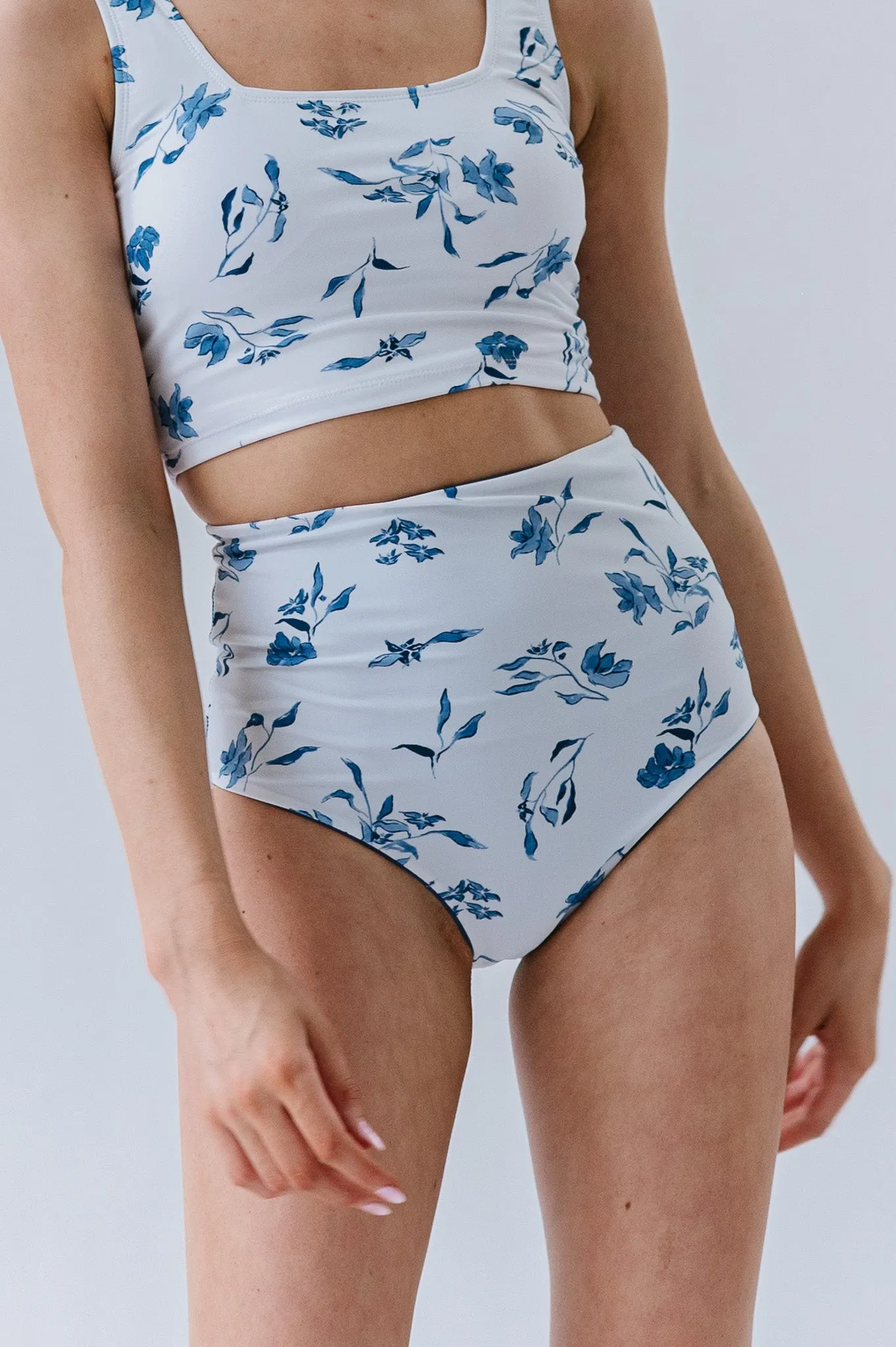 Leisure Reversible Bottom | Ocean Blue Floral