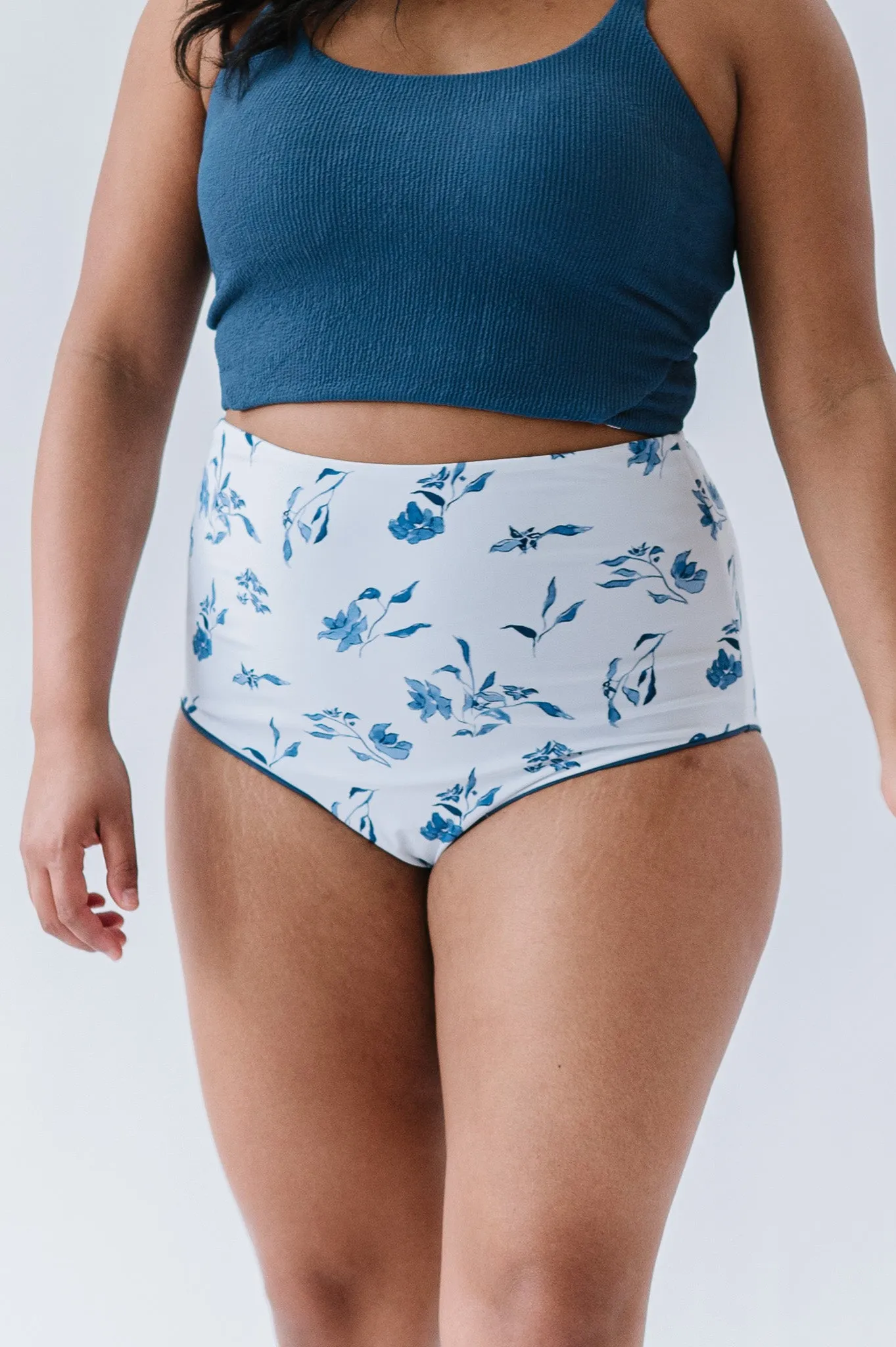 Leisure Reversible Bottom | Ocean Blue Floral