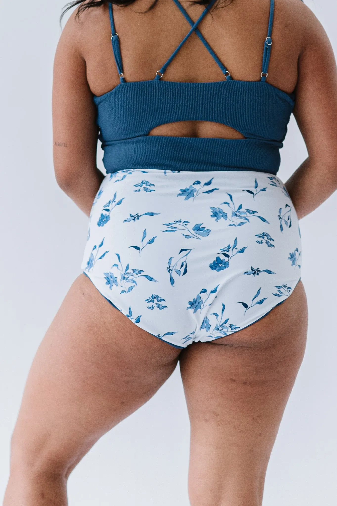 Leisure Reversible Bottom | Ocean Blue Floral
