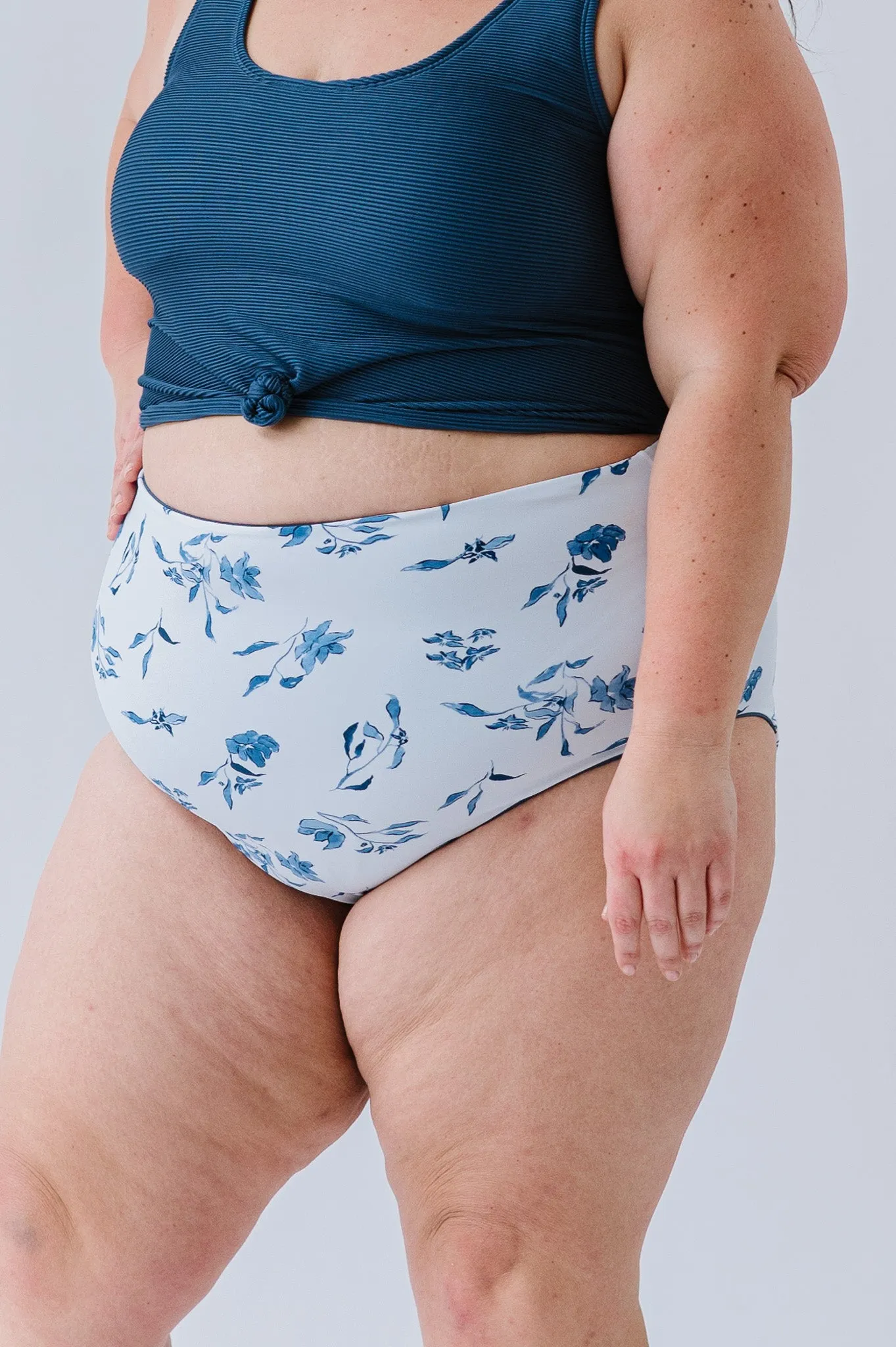 Leisure Reversible Bottom | Ocean Blue Floral