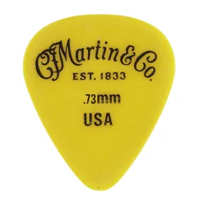 Martin .73mm Delrin Picks, Yellow, 12-Pack