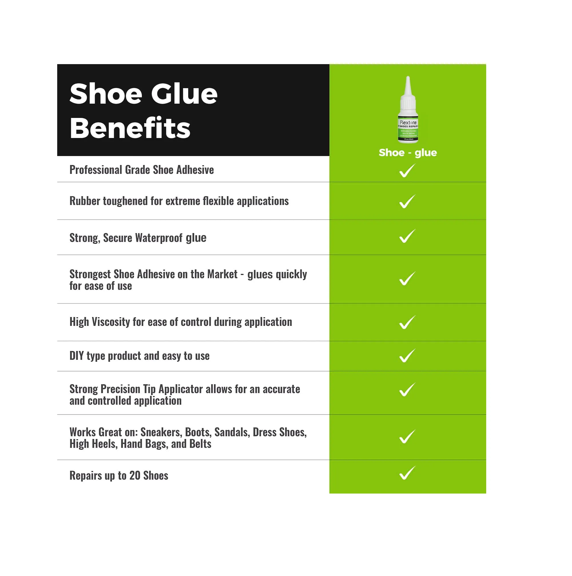 Plextone Shoe Glue Second-Generation High Viscosity Adhesives Quick  30g