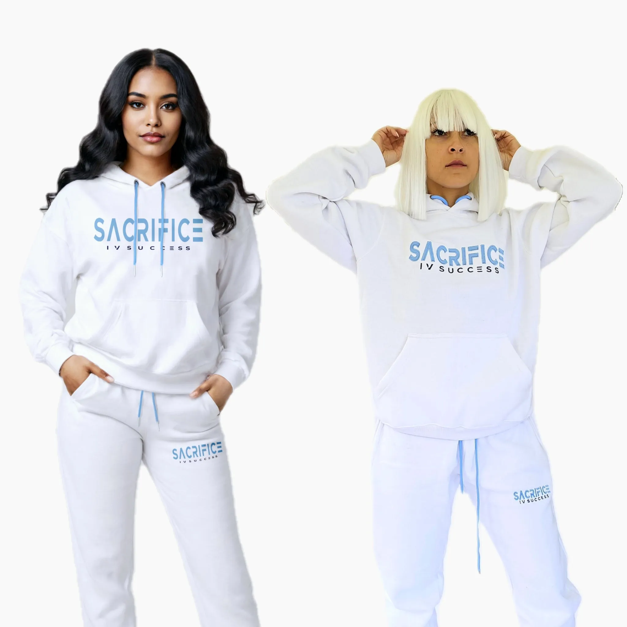 SIGNATURE JOGGING SET   (White/Light Blue/Navy Blue)