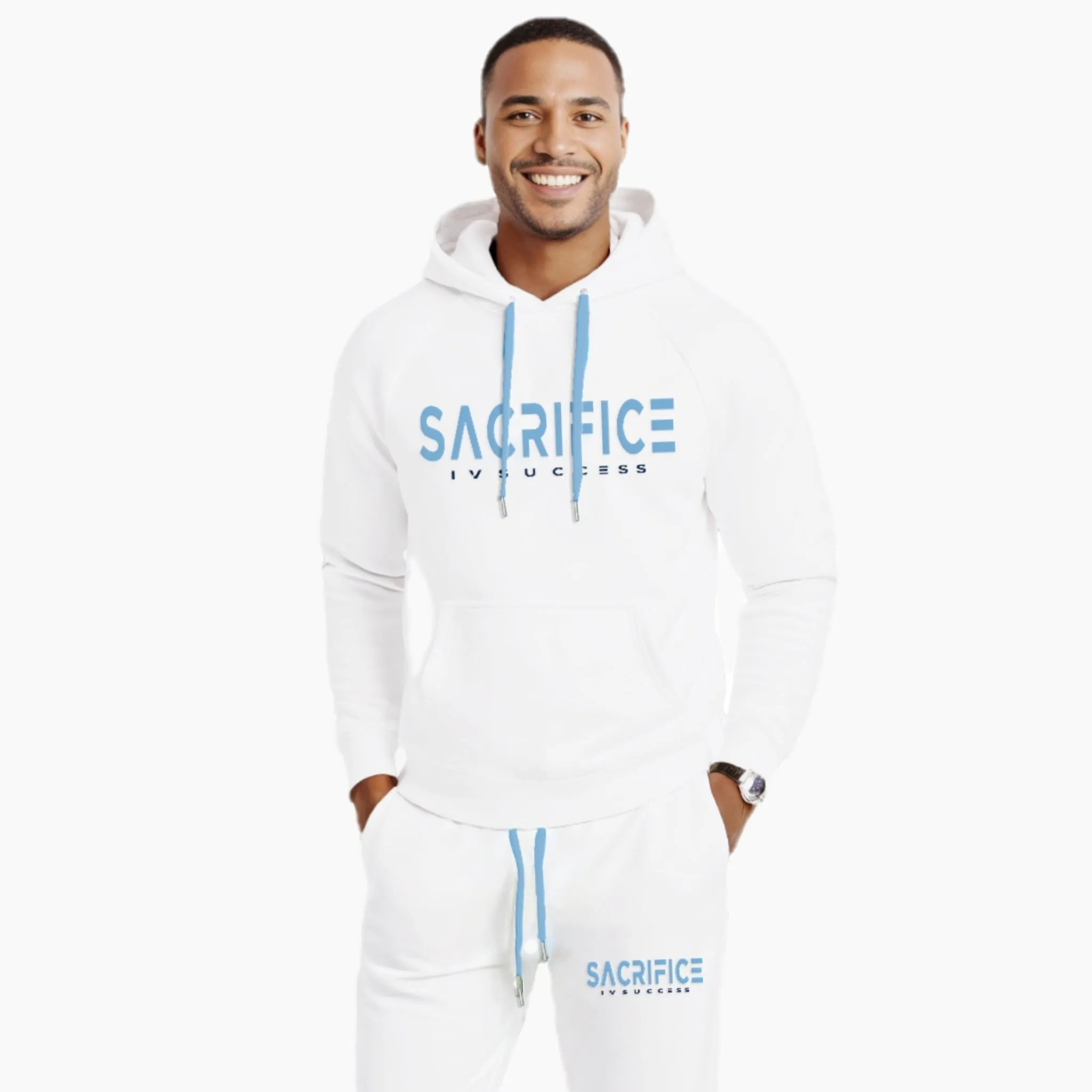 SIGNATURE JOGGING SET   (White/Light Blue/Navy Blue)