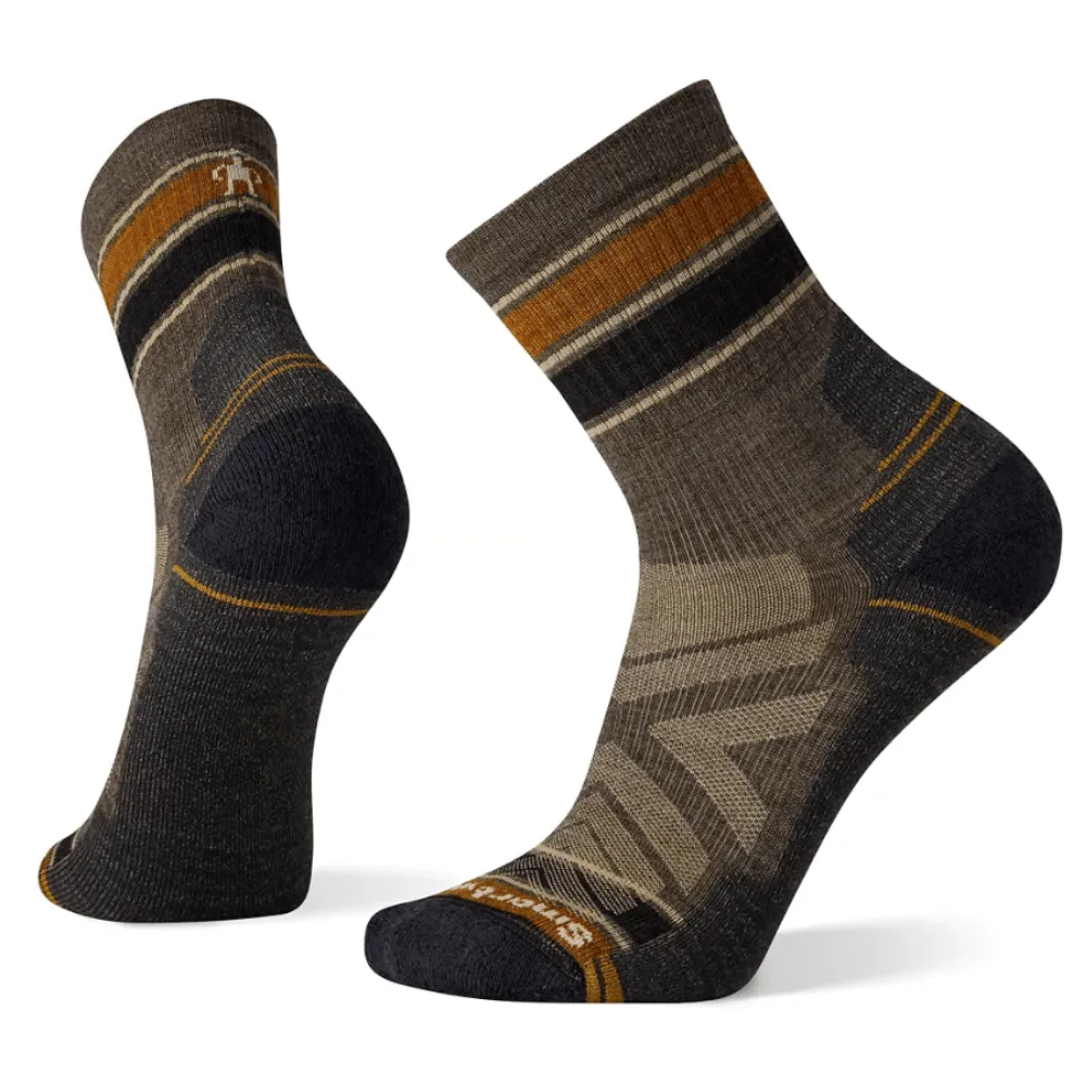 Smartwool Hike Light Cushion Striped Mid Crew Socks - SW01609 - Multi Colours