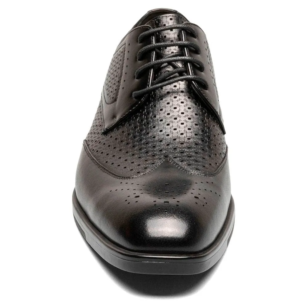 Stacy Adams Asher Black Wingtip Genuine Leather Lace Up Shoes