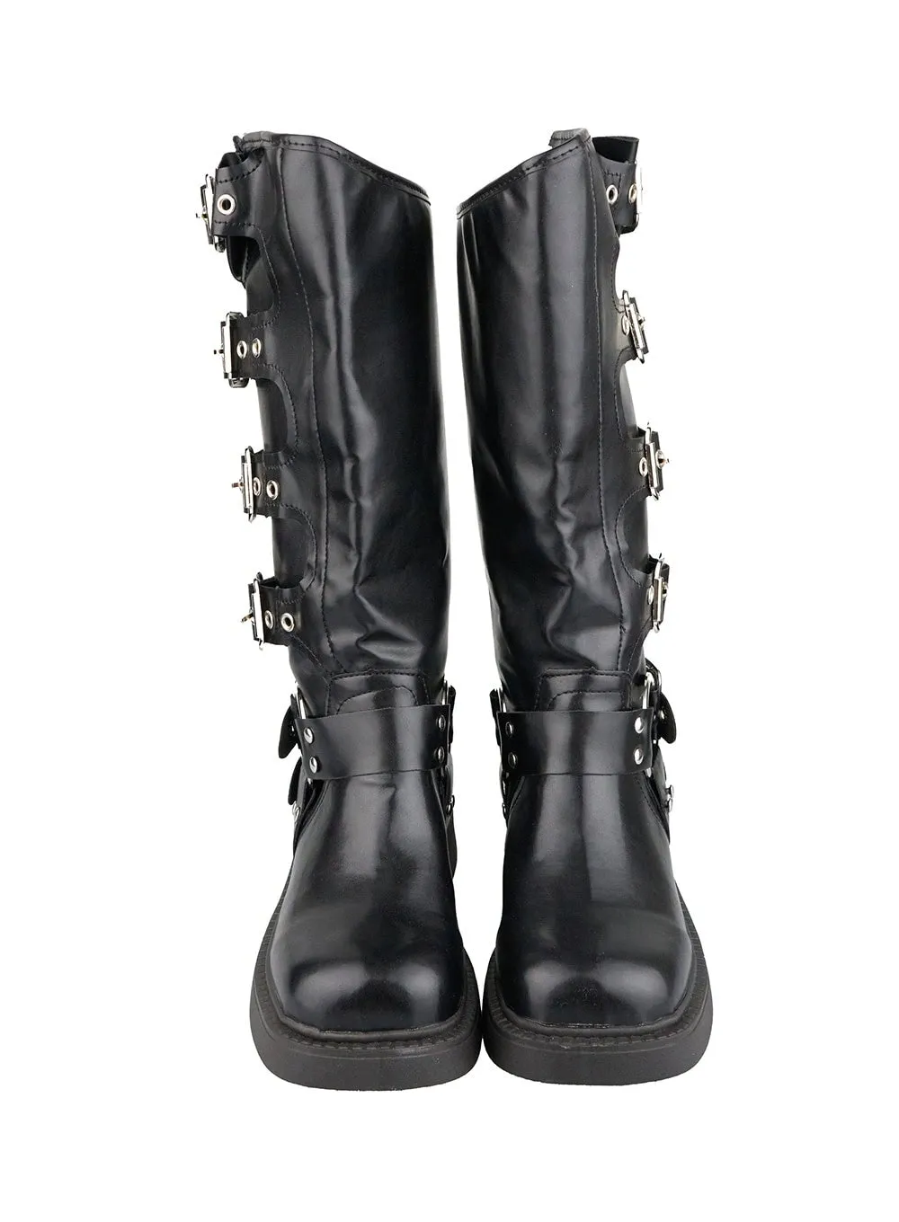 Stud Buckle Long Boots OU404