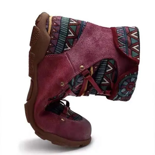 Women'S Vintage Side Zip Round Toe Soft Sole Martin Boots 65696995C