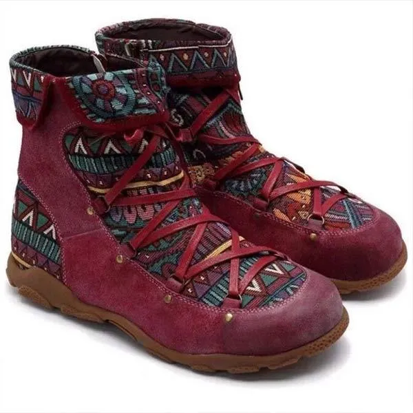Women'S Vintage Side Zip Round Toe Soft Sole Martin Boots 65696995C