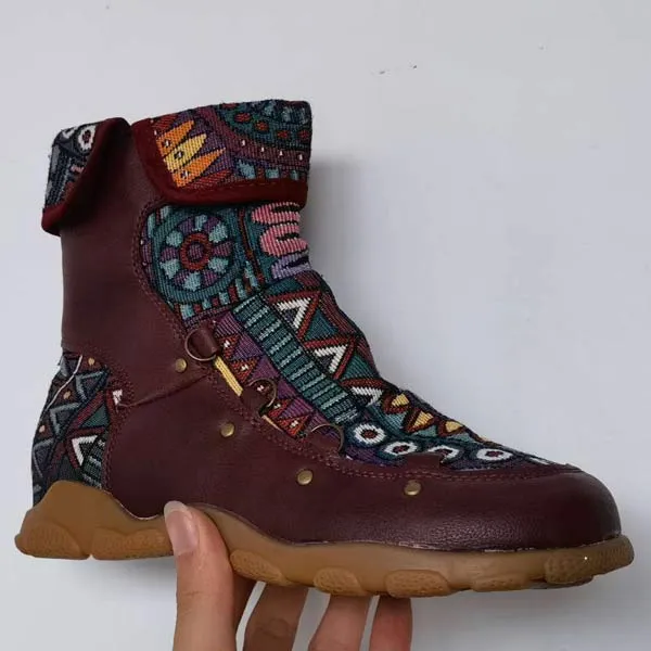 Women'S Vintage Side Zip Round Toe Soft Sole Martin Boots 65696995C