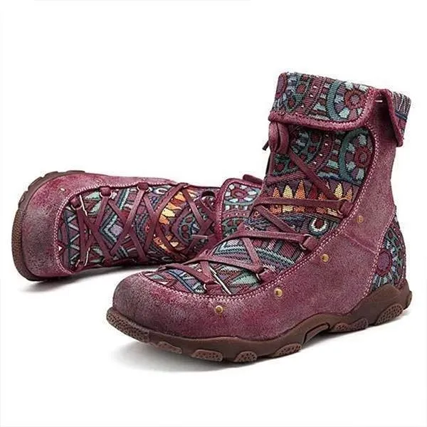 Women'S Vintage Side Zip Round Toe Soft Sole Martin Boots 65696995C