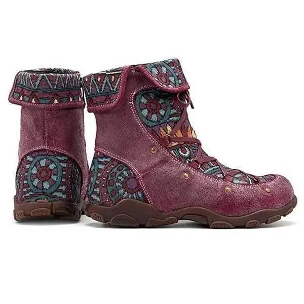 Women'S Vintage Side Zip Round Toe Soft Sole Martin Boots 65696995C
